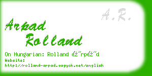 arpad rolland business card